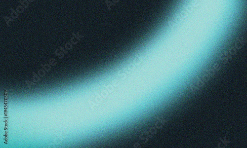 Glowing blue arc on black background curve light , grainy gradient background, abstract website header, poster, wallpaper, banner, backdrop, noise texture effect, copy space
