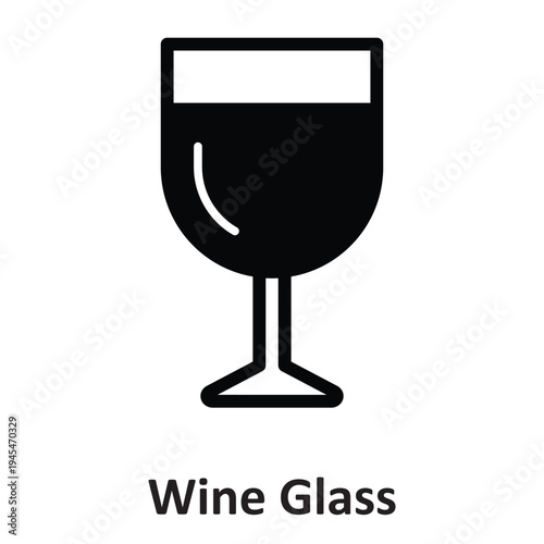 Wine Glass  Vector Icon which can easily modify or edit