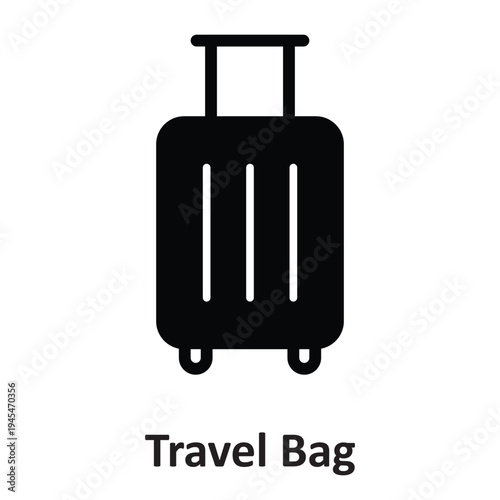 Travel Bag Vector Icon which can easily modify or edit