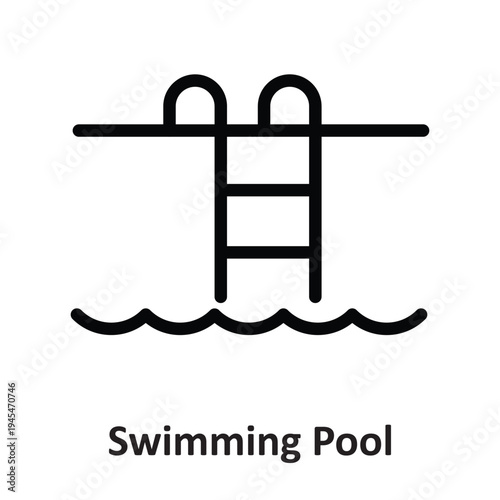 Swimming Pool Vector Icon which can easily modify or edit