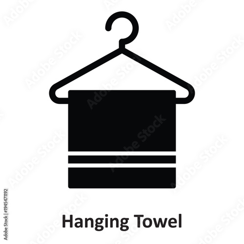Hanging Towel  Vector Icon which can easily modify or edit