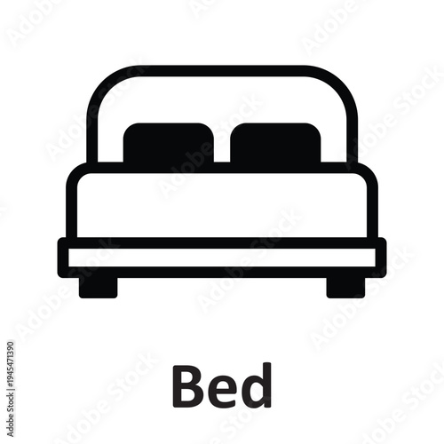Bed Vector Icon which can easily modify or edit
