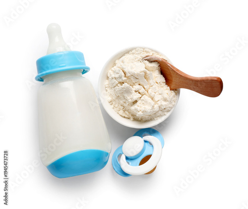 Bowl with powdered baby mil...