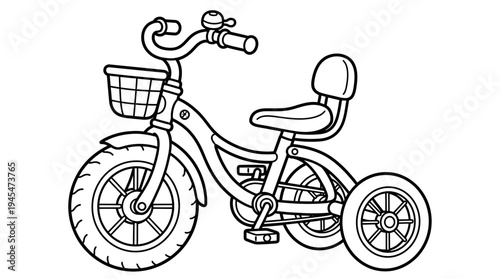 Children's Tricycle Outline