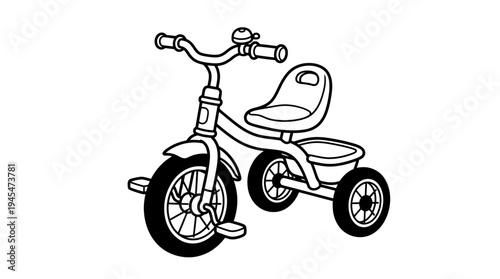Children's Tricycle, Line Drawing