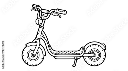 Electric Scooter Outline