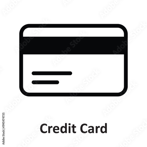 Credit Card  Vector Icon which can easily modify or edit