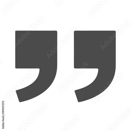 Quotation Marks Quote Symbol Icon for Text Citation Speech Dialogue Concept Isolated Transparent PNG File