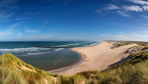 Coast Dunes Beach Sea Panorama