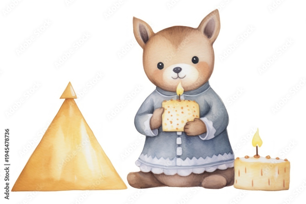 Fototapeta premium Baby fox party dessert representation celebration.