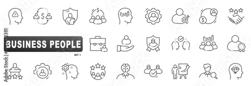 Business people icons showing expert leadership