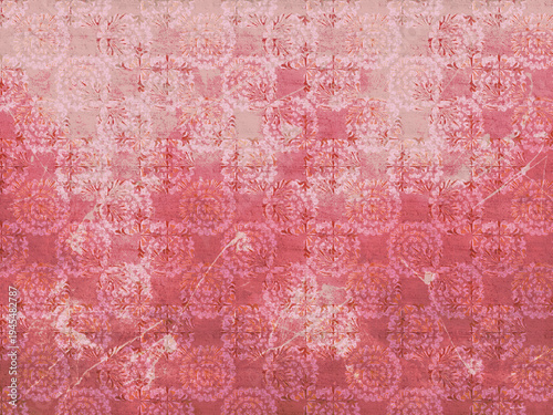 Old grungy vintage wallpaper, aged floral stationary