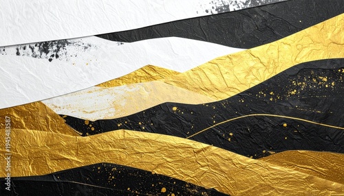 Matériau de fond élégant or et noir, papier peint