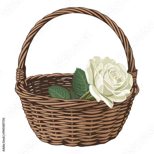 basket with flowers