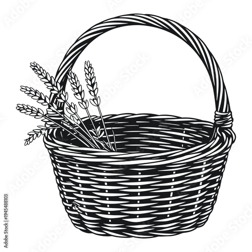 basket with flowers