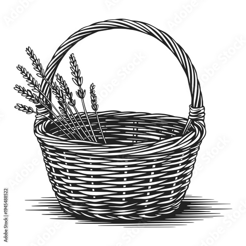 basket with flowers