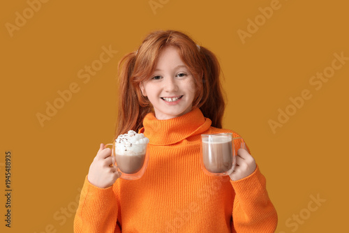 Teenage redhead girl with c...