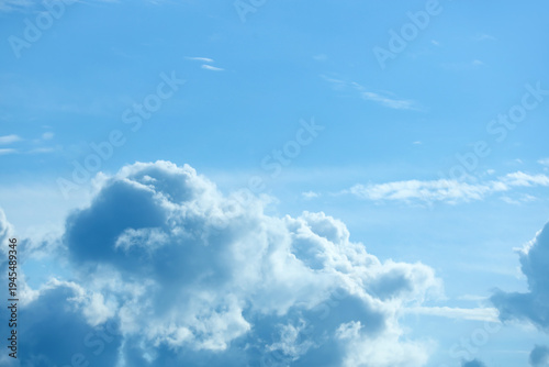Beautiful blue sky with clo...
