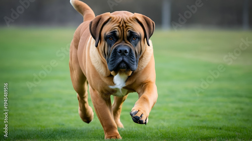 bullmastiff marchant de face