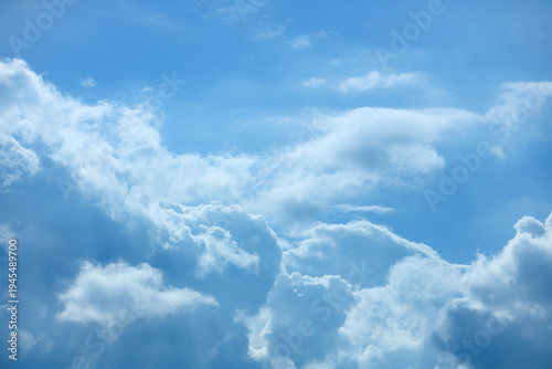 Texture of blue sky with cl...