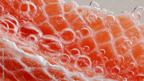 Wallpaper Mural Laboratory Lighting Highlights Soft Gel Texture. Clinical Setting Emphasizes Regenerative Pdrn Serum Design. Closeup View Showcasing Pink Gel Bubbles And Shimmering Droplets On Smooth Surface Torontodigital.ca