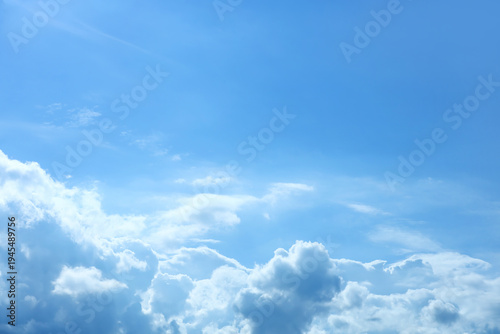 Texture of blue sky with cl...