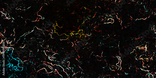 Abstract colorful shapes of veins, arteries, capillaries, and blood vessels are intertwined, presenting a complex network of life and movement.