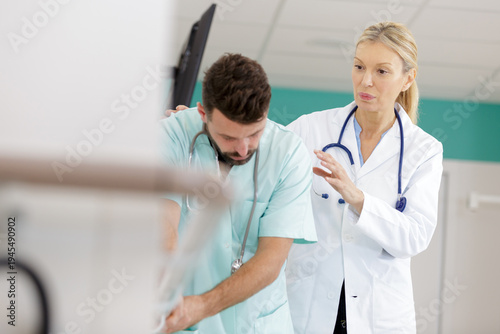 a stressed doctor in hospital