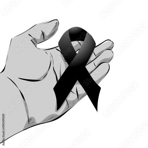 Black Morning Ribbon