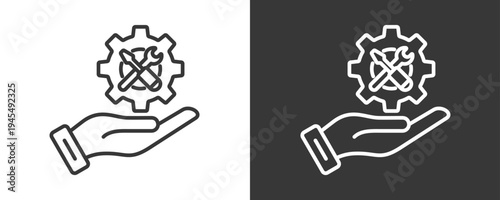 Maintenance Icon Set Vector Collection Isolated In Black And White
