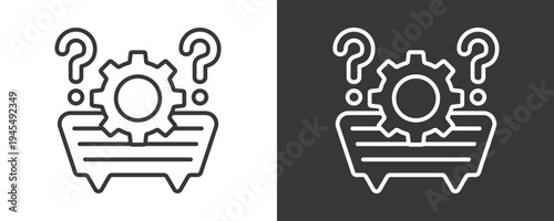 Question Icon Set Vector Collection Isolated In Black And White