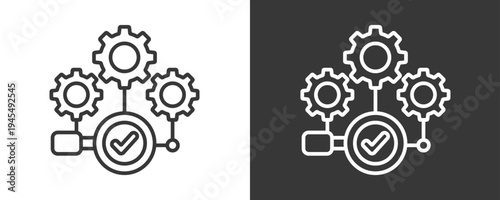 Inspection Icon Set Vector Collection Isolated In Black And White