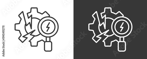 Breakdown Icon Set Vector Collection Isolated In Black And White