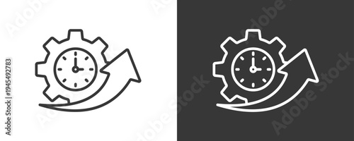 Efficiency Icon Set Vector Collection Isolated In Black And White