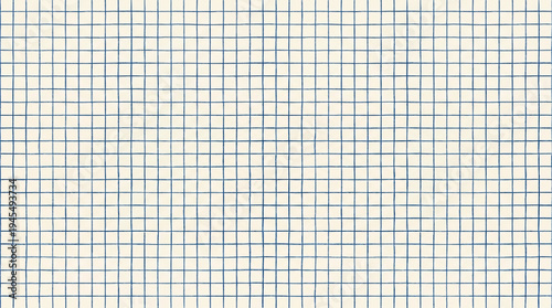 Minimalist cream-colored grid paper texture with hand-drawn navy blue lines forming uniform squares, clean background suitable for design projects.