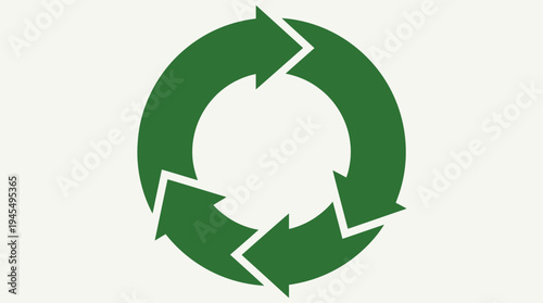 Vibrant Green Recycling Symbol Illustrating Sustainable Practices and Environmental Responsibility for a Circular Future
