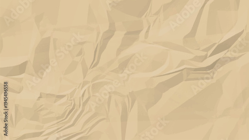 Crumpled Kraft Paper Texture Background Wrinkled Brown Paper Surface Vintage Craft Design