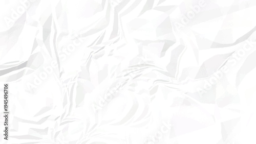 White Abstract Crumpled Paper Texture Background with Soft Low Poly Folded Surface Minimal Wrinkle Pattern for Clean Design Branding Packaging and Modern Wallpaper