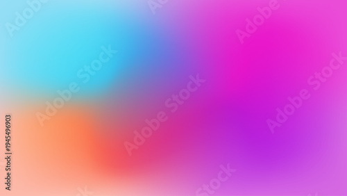 Abstract Colorful Gradient Background with Soft Neon Blend, Vibrant Fluid Mesh Gradient in Pink Blue and Orange, Modern Blur Color Wave for Wallpaper, Banner, Web Design and Creative Digital Backgroun