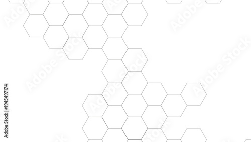 Minimal Hexagon Grid Background with Geometric Honeycomb Line Pattern Abstract Technology Network Structure for Modern Corporate Design Scientific Layout and Digital Innovation Concept