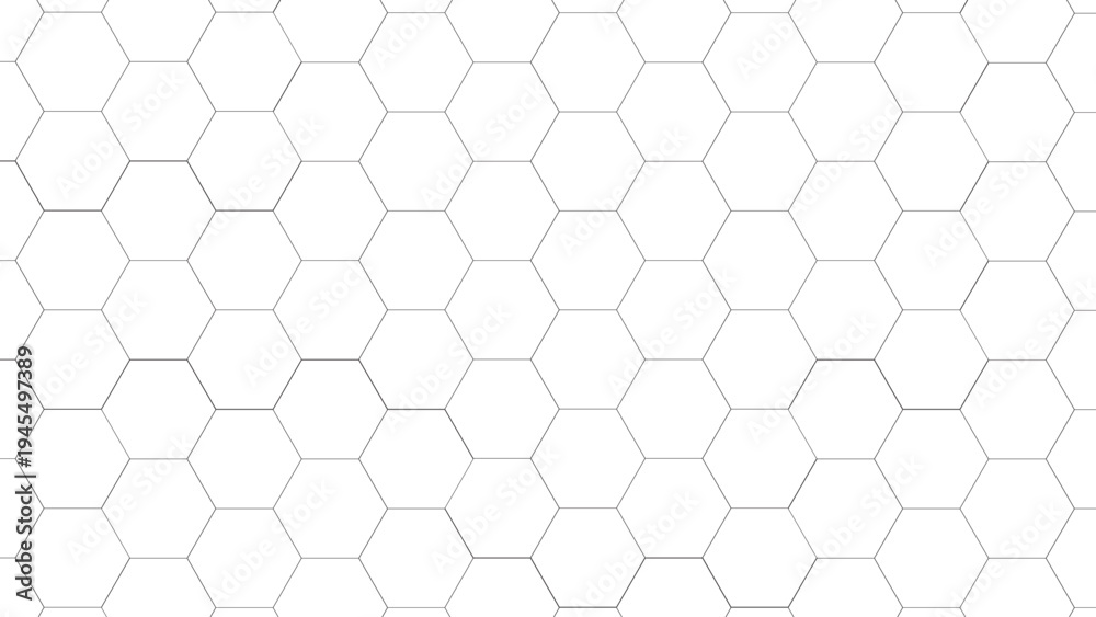 Fototapeta premium Minimal Hexagon Pattern Background Abstract Geometric Honeycomb Grid Line Design