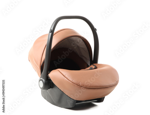 Modern infant car seat on w...