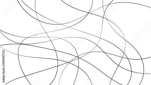 Abstract Black Curved Line Background with Flowing Intersecting Wave Lines Minimal Modern Linear Pattern for Technology Design Creative Layout and Contemporary Graphic Background