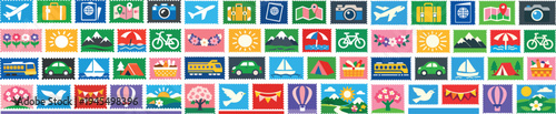 Spring Travel Ideas Stamp Set Vacation Adventure Outdoor Exploration
