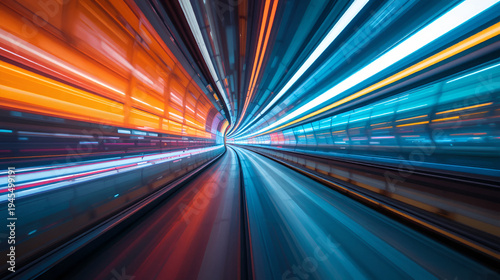 Abstract Speed and Light: A Dynamic Tunnel of Vivid Colors