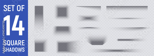 Shadow drop box with vector square border and rectangle shade floor. Package black blur with pack circle corner and frame light object. Page background shadow with bottom design vector.