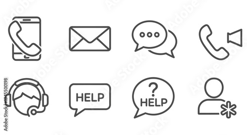 Icons for customer service and communication