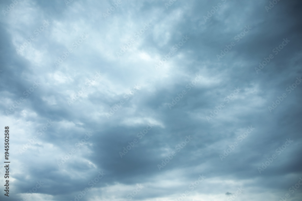 Fototapeta premium Beautiful view of stormy sky with rainy clouds as background