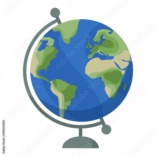 Vintage style globe isolated: travel and geography concept