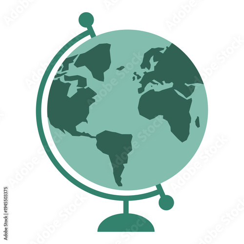 Vintage style globe isolated: travel and geography concept